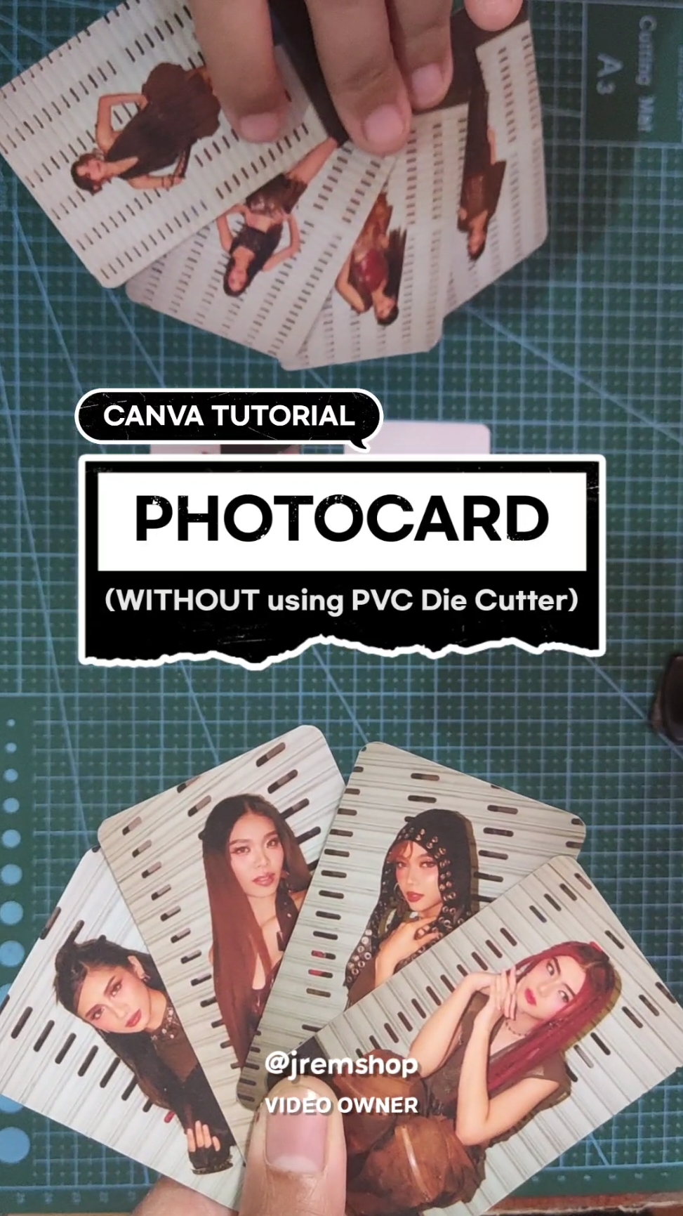 Back to back Photocard Tutorial using Canva. This tutorial is for those without pvc die cutter yet. #photocard #tutorial #printing #printingbusiness #photocards #photocardtutorial #printingtutorial #printingideas #canvatutorial 