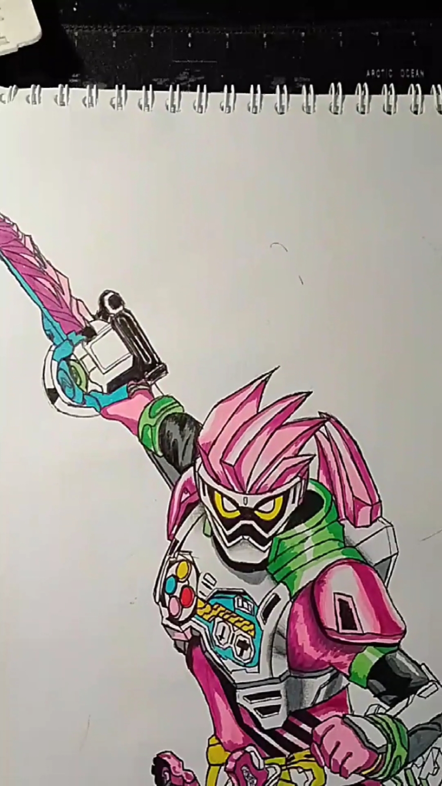 Membalas @fadderz_ Kamen rider EX-AID #kamemrider #drawing #fyp 