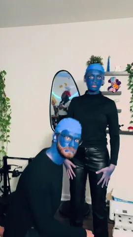 Heard the Blue Men Group we’re recruiting #fyp #halloween #costume #couplescostume 