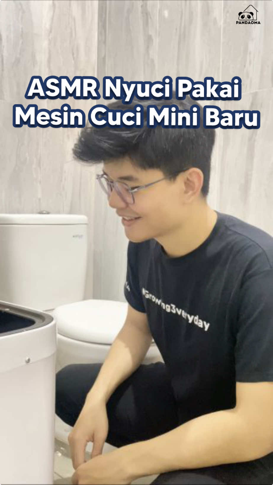 ASMR Nyuci baju #pandaoma #mesincucimini #anakkos #LifeHack 