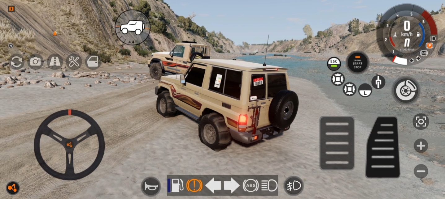 رحلة خطيرة على الجبل بلاندكروزر في BeamNG Drive Mobile مع صديقي