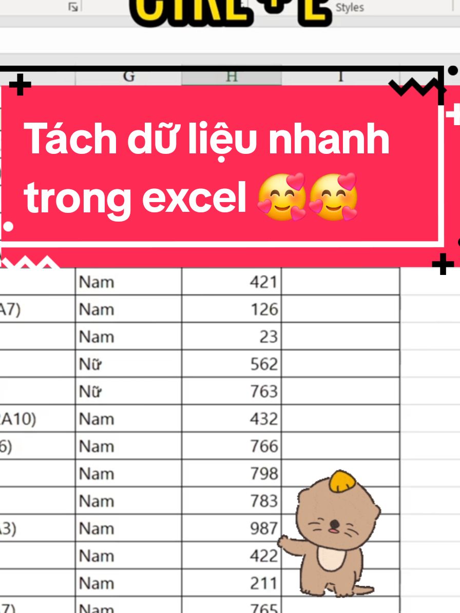 Tách dữ liệu nhanh trong excel 🥰🥰🥰 #sachtinhoc #tinhoc #excel #hoctin #tinhocnangcao #exceltips #tinhocvanphong #sachtinhocvanphong #sach #tinhocunica #wordtips #word 