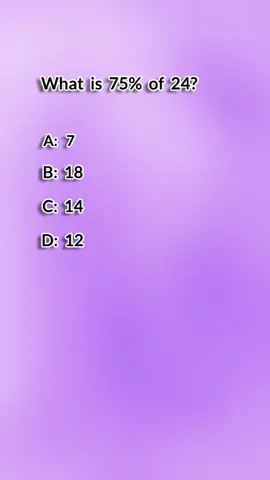 Find The Percentage of a Number: MC Part 3! #Math #fyp #mathematics #maths #maths #education #percentage #Solve 