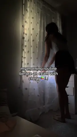 morning exam routine with @Chegg 🧡 #ad #chegg #cheggcreator #fyp #study 