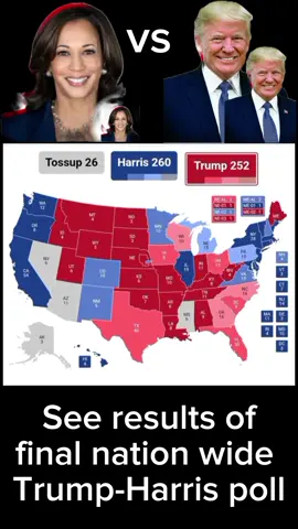 See results of# final nationwide Trump-Harris poll#usa_tiktok #unitedstates #electrician #2024 #harris #trump #usa_tiktok 