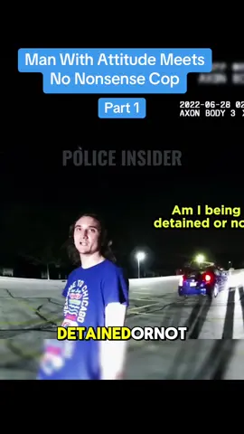 Man With Attitude Meets No Nonsense Cop #cops #police #fyp #law #copsoftiktok #policeofficer #bodycam 