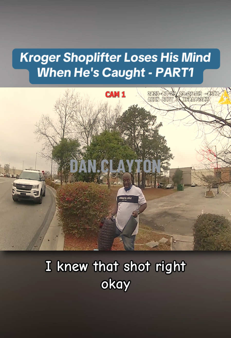 Kroger Shoplifter Loses His Mind When He's Caught - PART1 #cops #copsoftiktok #policeofficer #fpy #foryou #foryoupage #bodycam #sheriff  #viral #viralvideo