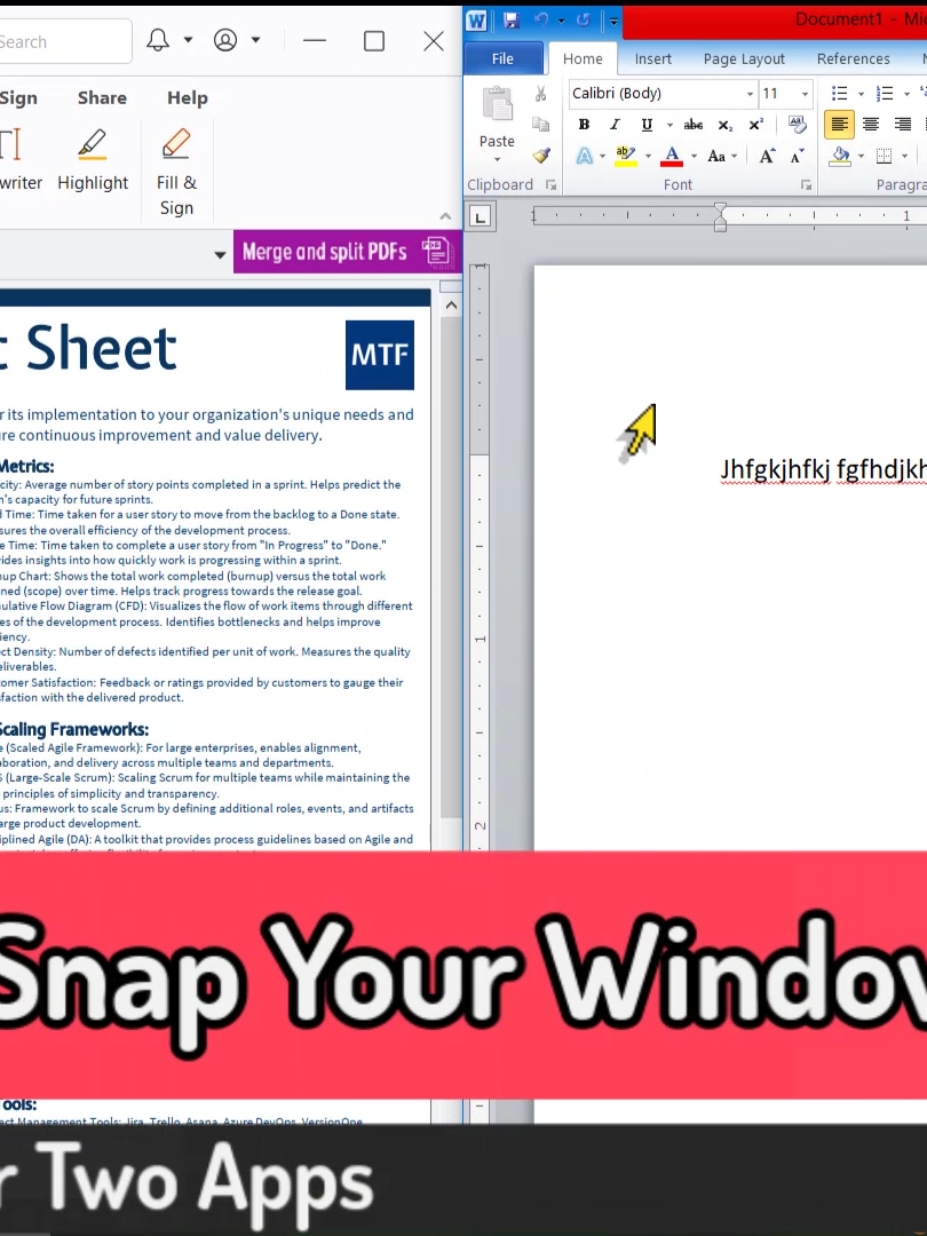 How to Snap Applications on Windows for Multitasking #windows #pctips #foryoupage #ethiopian_tik_tok #techte #tips 