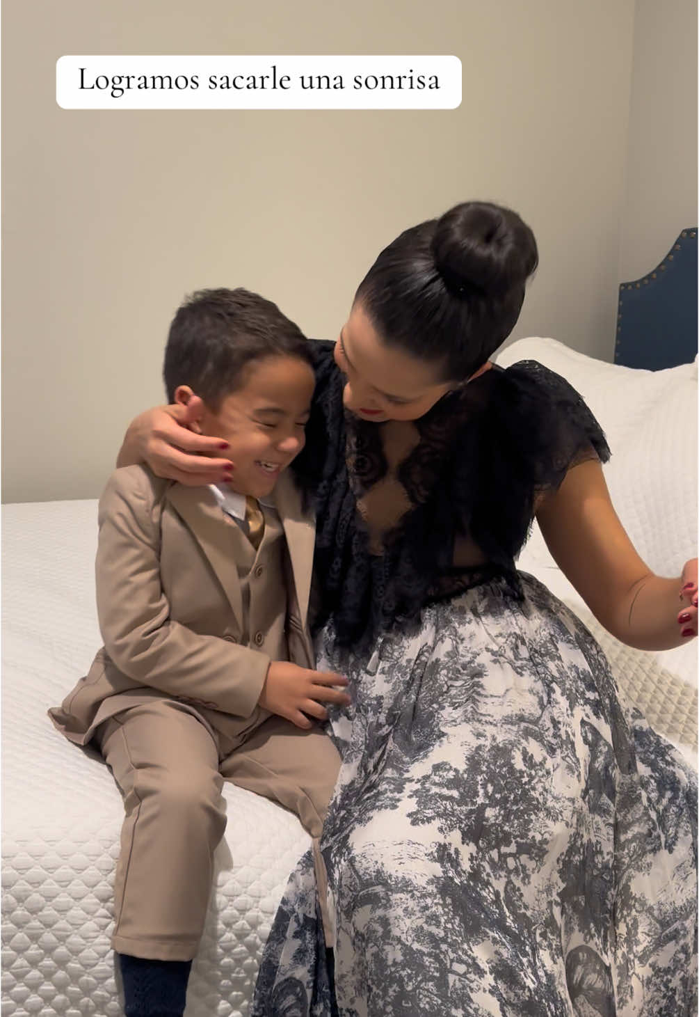 We managed to make him smile! The attitude after the naps are 😅🫠🙃 #momlife #toddlermom #cuteboy #mamasboy #weddingoutfits #memories #Love #smile #fyp #parati 