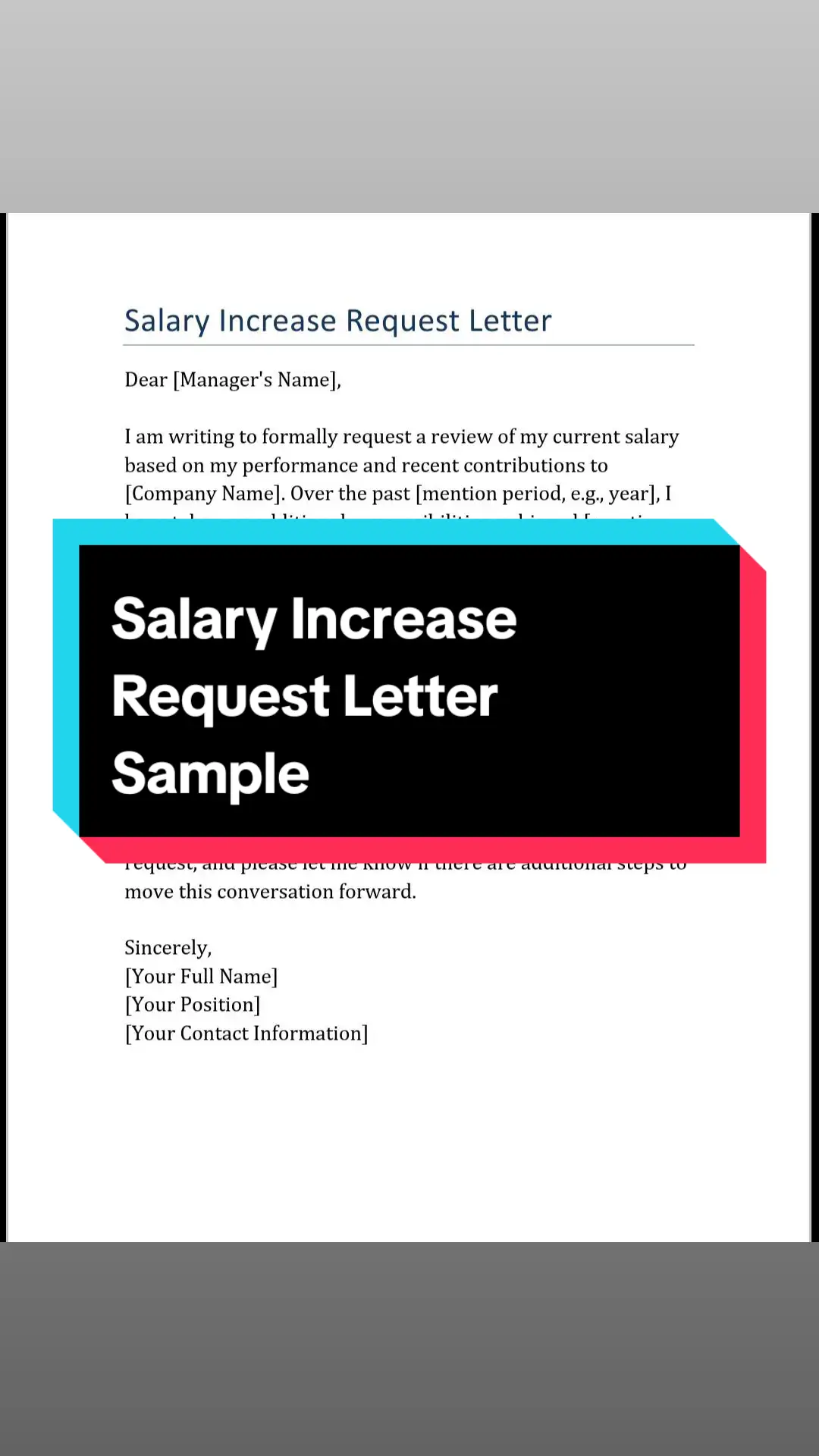 A letter for requesting a raise based on performance and market trends. #foryoupage #follower #fyp #foryou #Academicwordssmith 