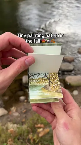 Doing these is so relaxing 🥹👌🍂🍁 #art #painting #watercolor #naturepainting 