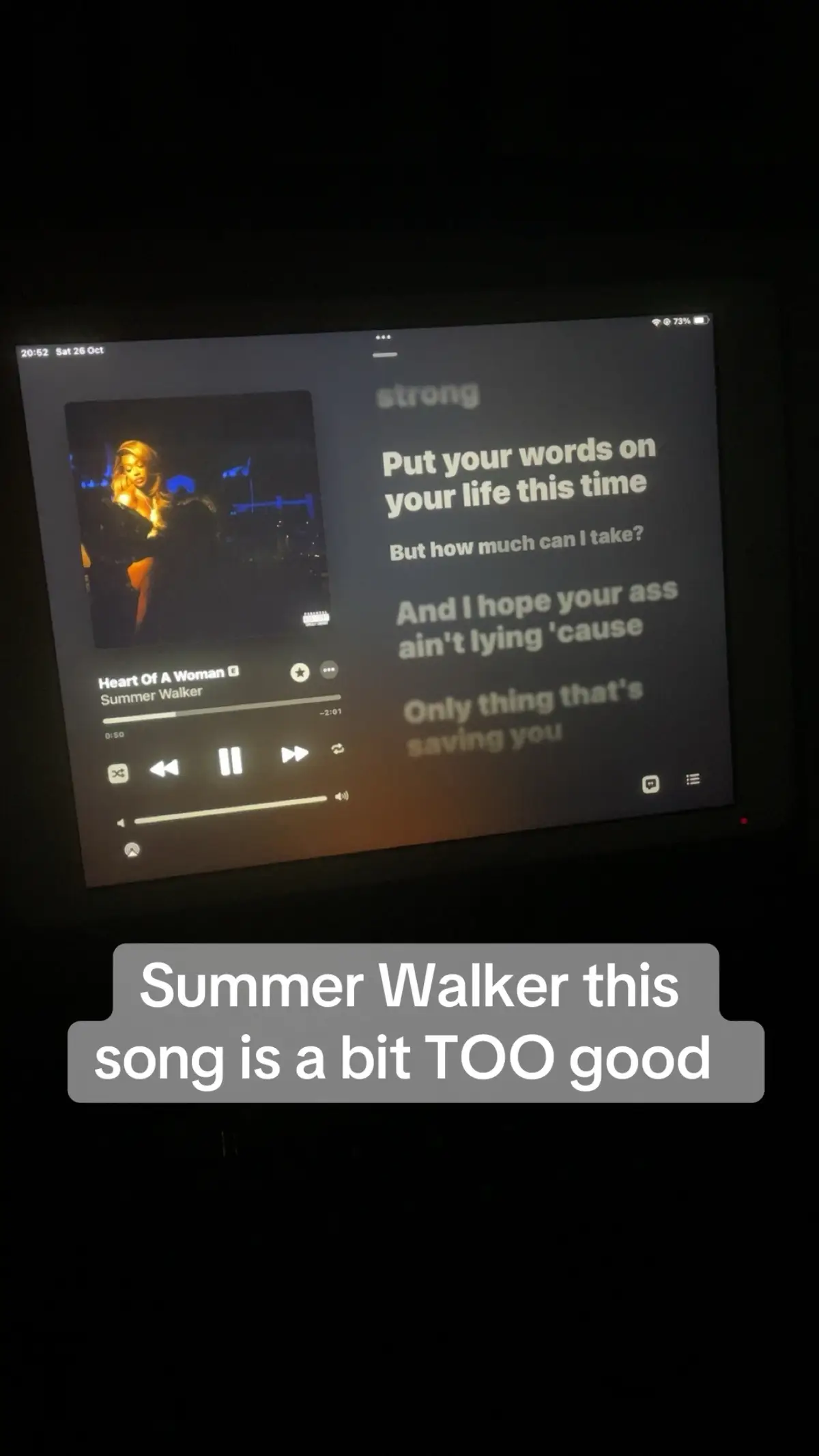 Summer Walker might be the goat purely cos of this song… ITS EVEN GOT THAT 90S VIBE TO IT #summerwalker #heartofawoman #rnb #fyp