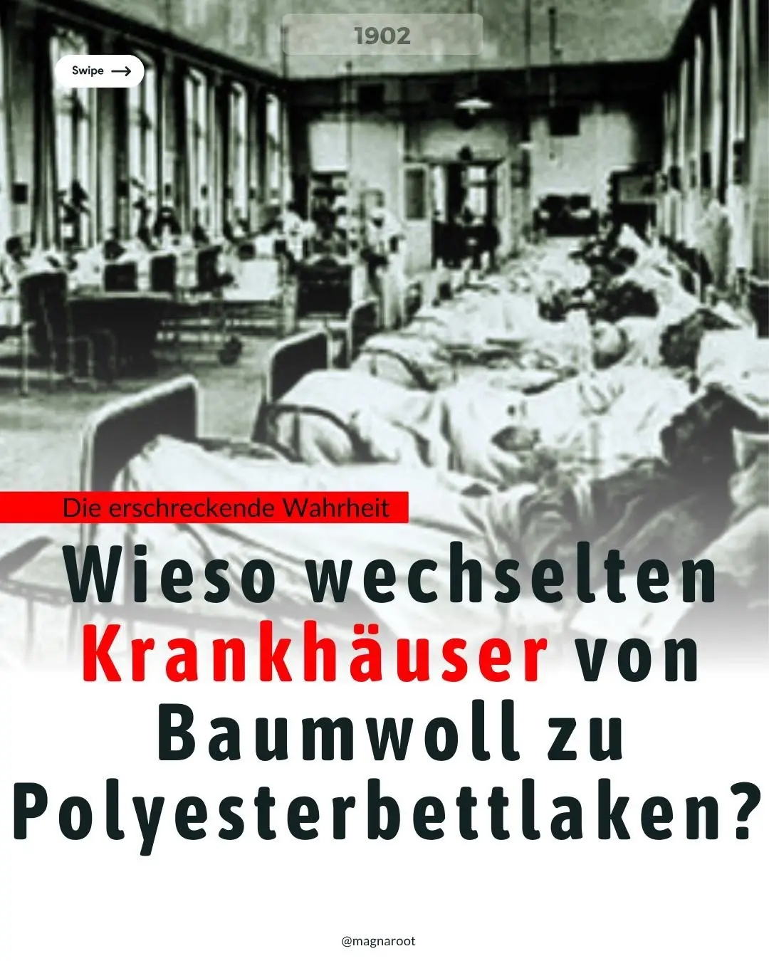 Heute reden wir über etwas, das jeder von uns täglich benutzt, aber selten hinterfragt: Bettlaken. Was, wenn ich euch sage, dass die Wahl eures Bettlakens einen echten Unterschied für eure Gesundheit machen kann? Lassen wir die Flauschigkeit beiseite und konzentrieren uns auf die Fakten. Hier sind die wesentlichen Vorteile unserer Magnaroot Erdungsbettlaken aus organischer Baumwolle: 	1	Antimikrobielle Eigenschaften: Unsere Laken aus Bio-Baumwolle sind von Natur aus resistent gegen Bakterien. Ohne die Notwendigkeit chemischer Behandlungen bietet dies einen saubereren, gesünderen Schlaf. 	2	Förderung eines tieferen Schlafs: Durch die Erdungsfunktionen der Laken wird euer Körper über Nacht geerdet. Dies kann helfen, das Nervensystem zu beruhigen, die Schlafqualität zu verbessern und euch entspannter aufwachen zu lassen. 	3	Nachhaltigkeit: Diese Bettlaken sind nicht nur gut für euch, sondern auch für den Planeten. Bio-Baumwolle wird ohne schädliche Chemikalien angebaut, was bedeutet, dass ihr mit jedem Kauf zur Reduzierung von Umweltgiften beitragt. 	4	Energie und Wohlbefinden: Anwender berichten von gesteigerter Energie und allgemeinem Wohlbefinden durch die Verwendung von Erdungsbettlaken. Die direkte Verbindung zur Erde kann helfen, freie Radikale im Körper zu neutralisieren und die Gesundheit auf zellulärer Ebene zu unterstützen. 	5	Langfristige Gesundheitsvorteile: Vom potenziellen Abbau chronischer Entzündungen bis hin zur Unterstützung der Herzgesundheit – die Vorteile dieser Laken sind vielfältig und werden durch zahlreiche Studien gestützt. Ihr seht also, die Wahl eures Bettlakens kann mehr als nur eine Frage des Komforts sein. Wenn ihr bereit seid, euren Schlaf und eure Gesundheit ernst zu nehmen, werft einen Blick auf unsere Erdungsbettlaken aus organischer Baumwolle. Euer Körper wird es euch danken! #gesundheit #schlaf #natur #energie #immunsystem #bewusstleben 