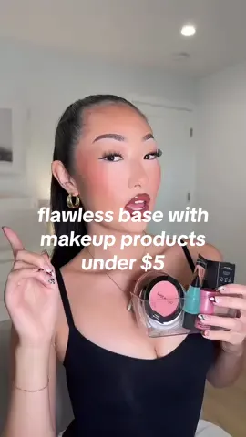 How to be a baddie on a budget and get a flawless base with makeup products under $5 ✨ This was definitely a challenge but I genuinely LOVED all of these products 🤌 #girlythings #baddieonnabudget #makeuphacks #makeuptips #affordablemakeup #GlowUp #makeuptutorial 