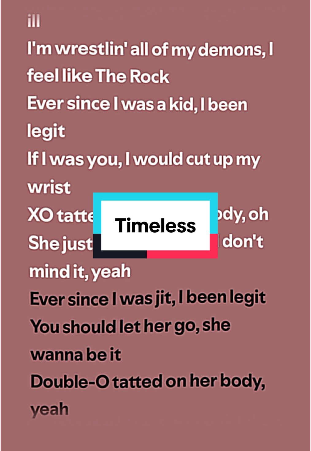 Timeless by The Weeknd & Playboi Carti Lyrics #songlyrics #singalong #viral #fyp #lyricsvideo #timeless #theweeknd #playboicarti #xo 