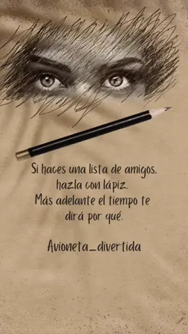 Los amigos vienen y van, y con el tiempo aprendemos que algunos están destinados a quedarse y otros simplemente cumplen un ciclo. Por eso, haz tu lista en lápiz, para que puedas añadir o borrar con la sabiduría que solo los años traen. Cada amistad es una lección, un capítulo en nuestro libro de vida. #reflexion 