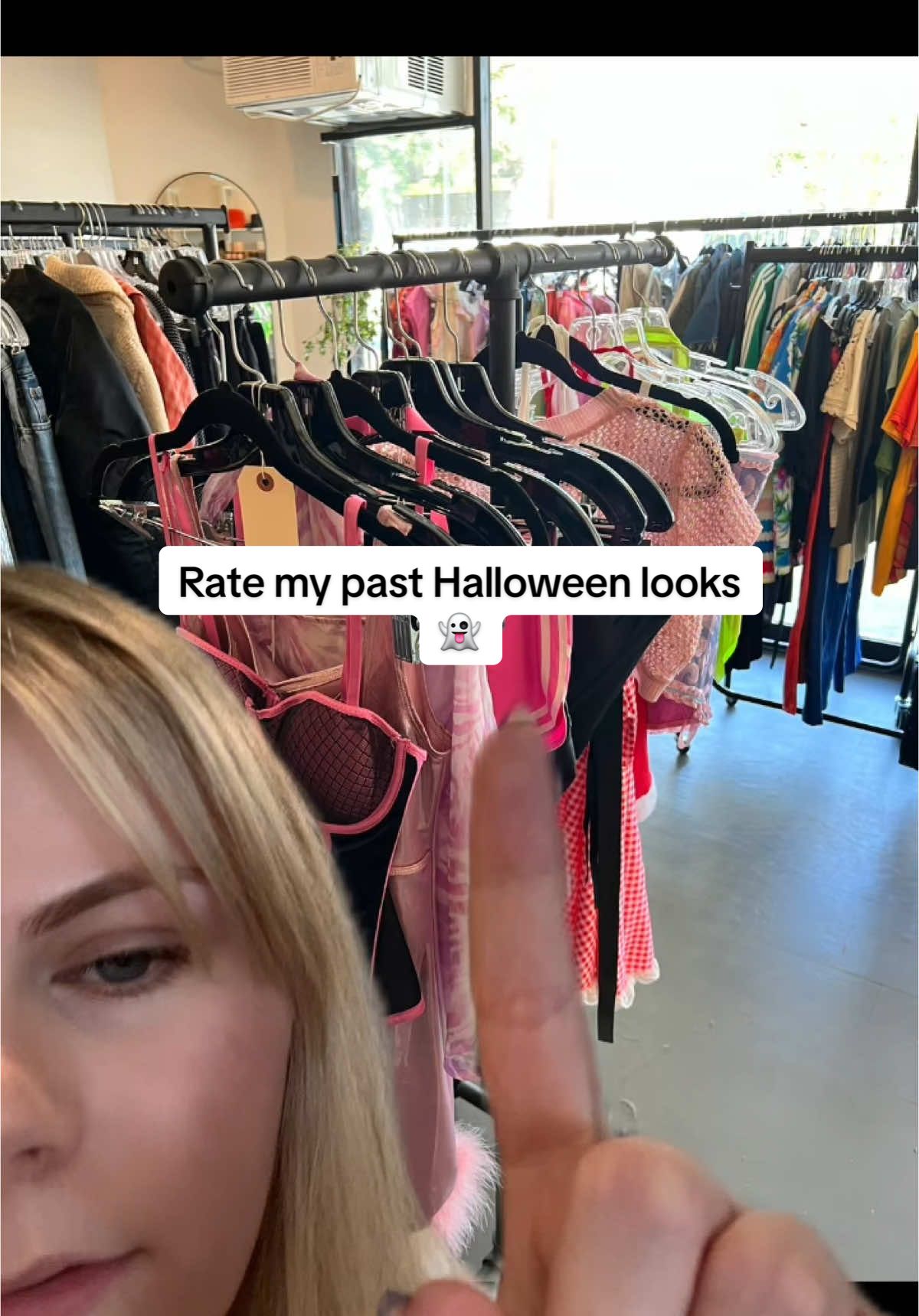 What should I dress up as? 🎃#halloween #thirftshop #shopping #halloweenlooks #costume #shop2ndhand #lastminutehalloweencostumes 