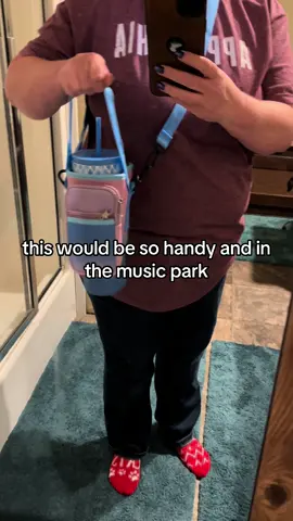 So handy! Gotta love my red socks 😂 #tumblermaker #tumblersoftiktok #waterbottlecarrier #amusementpark #musthave #tiktokfinds #christmas #stockingstuffers #MomsofTikTok #grandmasoftiktok #dadsoftiktok 