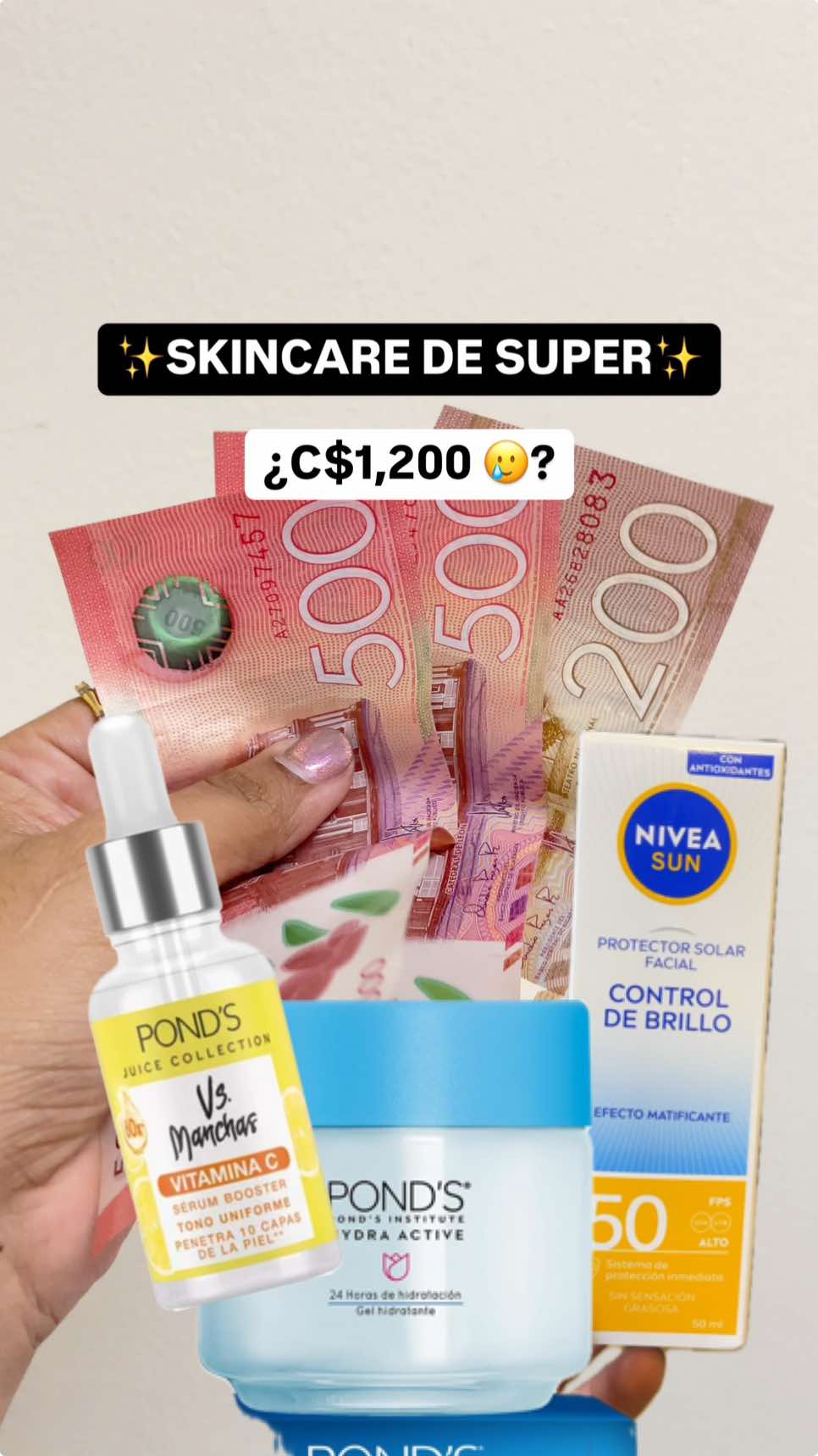 Skincare de supermercado con C$1,200 o C$1,500? #skincaredesuper #skincaresupermercado #skincareconomico #skincarenicaragua #managuanicaragua🇳🇮 