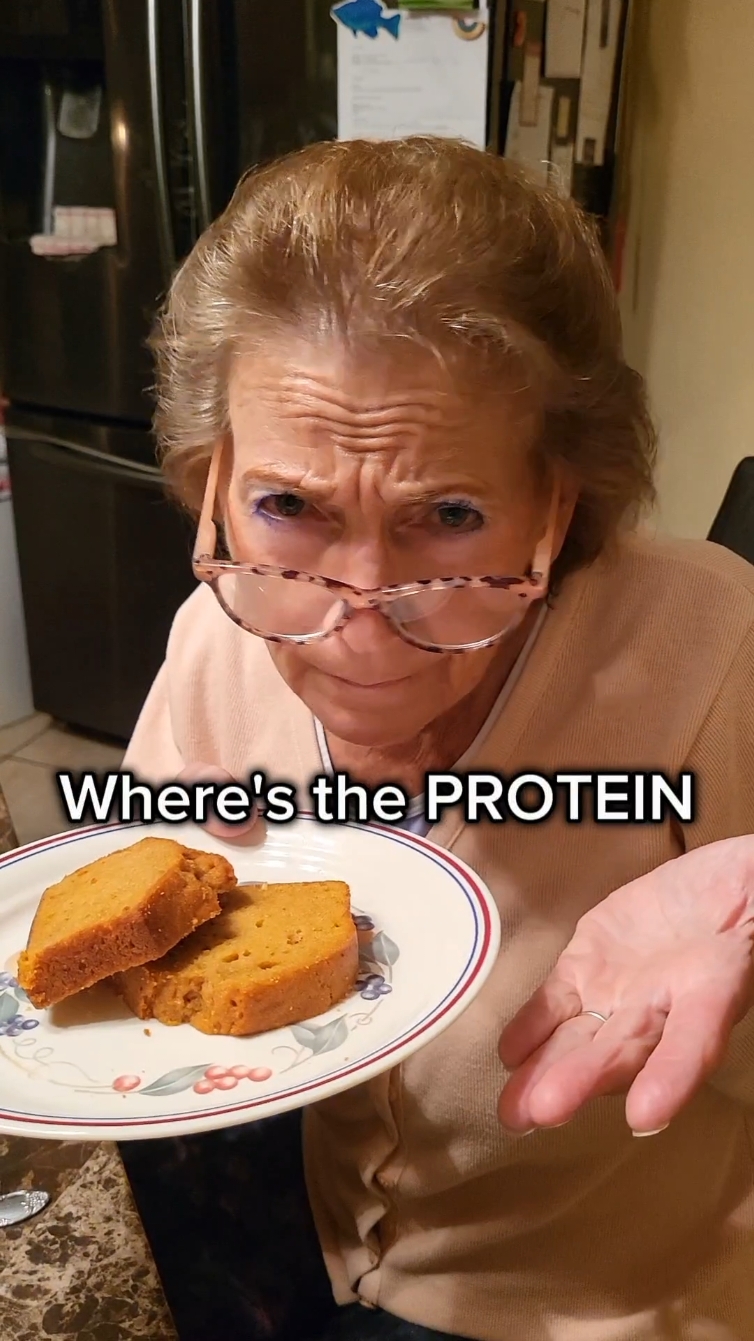 Don't forget the PROTEIN  Pumpkin bread #FitTok #GymTok #Fitness #gym #granny 