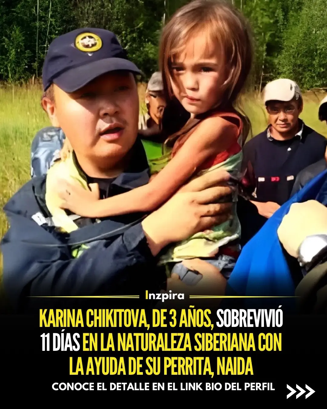 Una niña de tres años, Karina Chikitova, sobrevivió 11 días en la naturaleza de Siberia con solo la compañía de su perro, quien le brindó calor y compañía en la remota región de Sakha. ✅ Conoce el detalle en el link bio del perfil. • • • #Rescate #Sobrevivir #Mascota #Naturaleza #Animales 