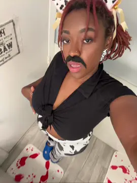 Do yall like my MOOstache 🥸#happyhalloween🎃👻💀 