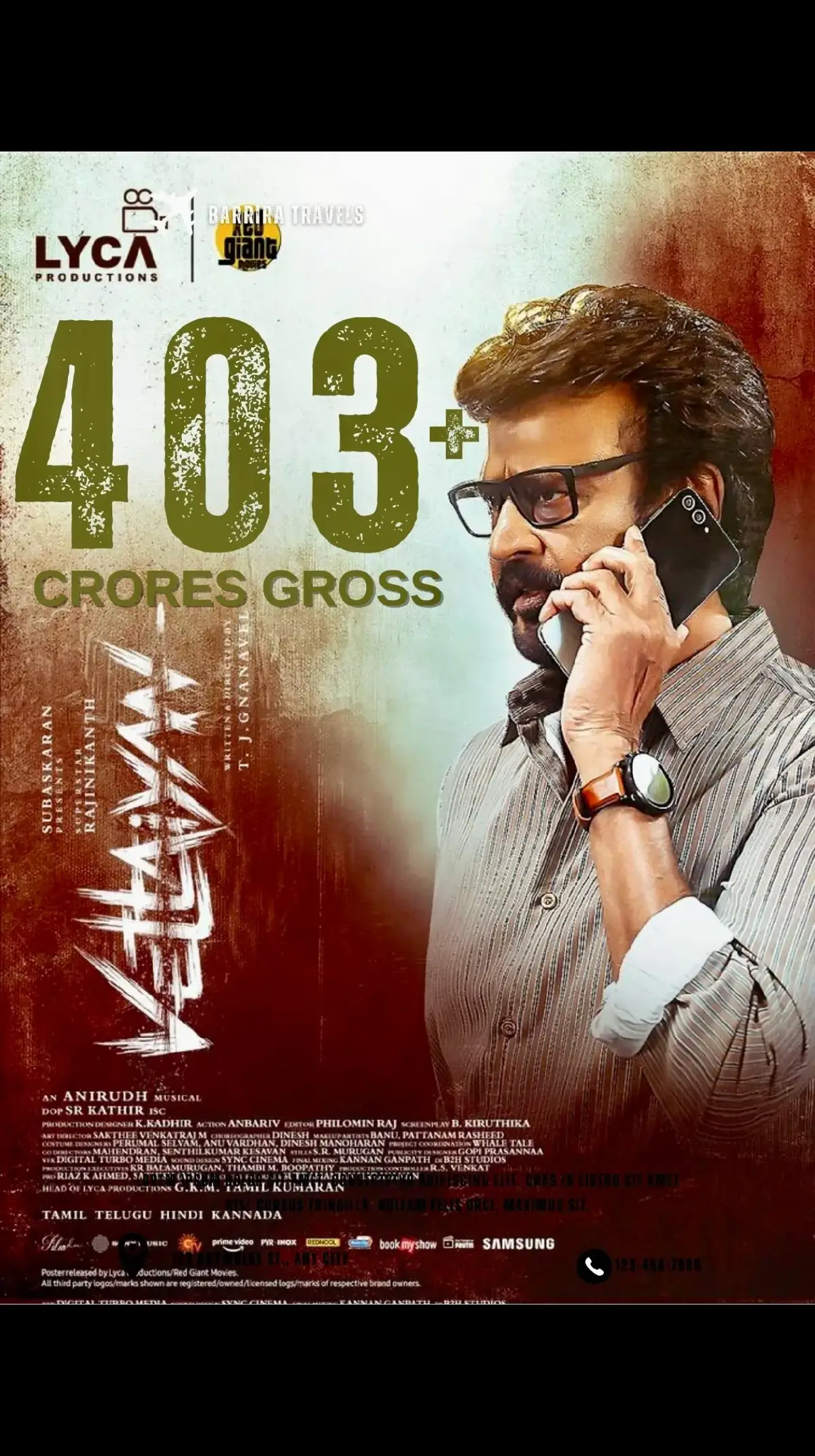 403 Cr Boxoffice #Vettaiyan 