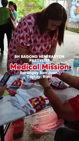 Tuloy-tuloy po ang ating serbisyong medikal sa Barangay San Juan, Taytay, Rizal. Dinaluhan po ito ng mga kababayan nating seniors, PWD, Solo Parents, mga bata atbp. Hatid po ng BH Bagong Henerasyon Partylist. #MedicalMission #BHBagongHenerasyonPartylist