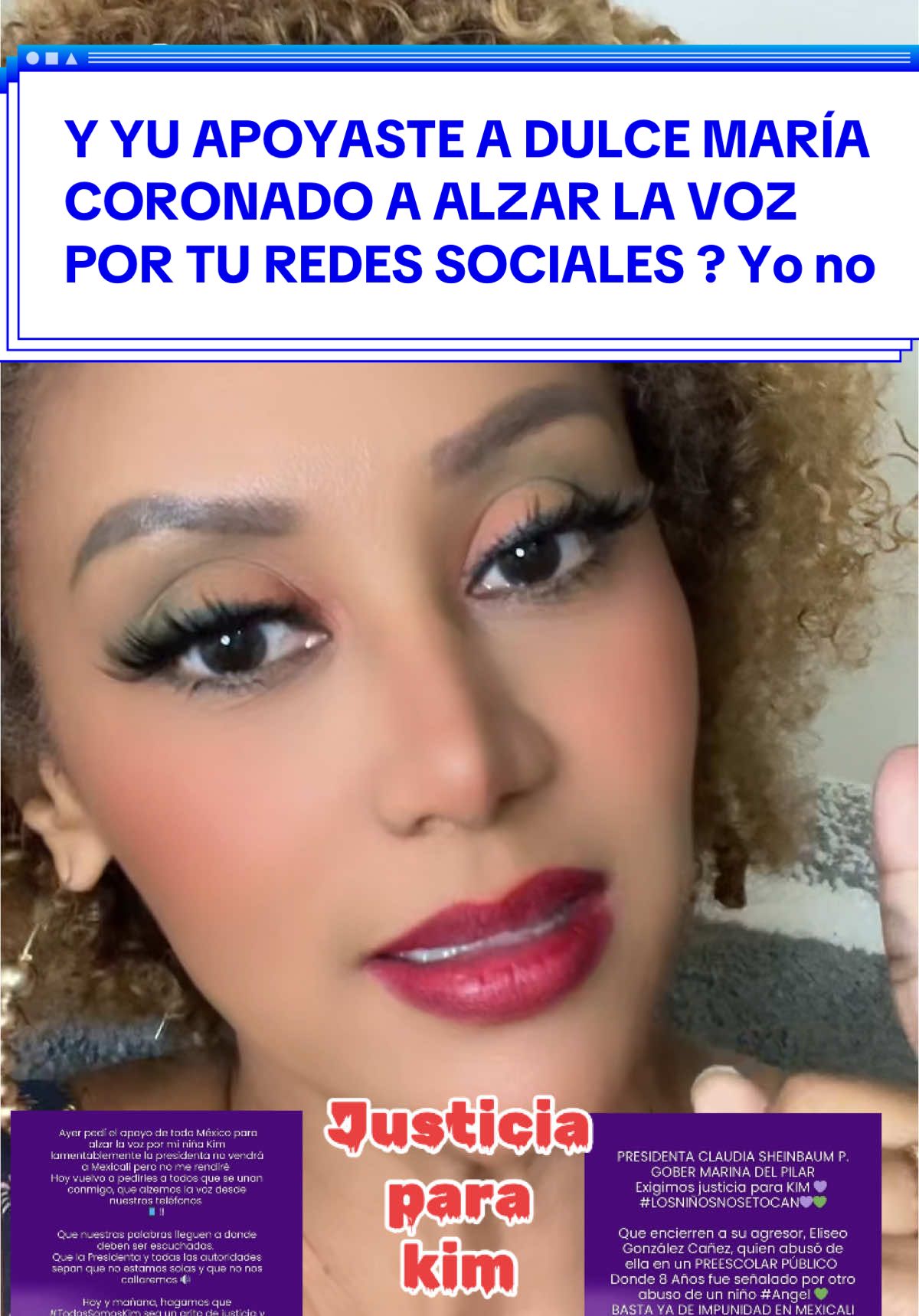 Dulce maria coronado pidió alzar la voz por teléfono por la niña kim de Mexicali, y tu la apoyaste? Caso kim en contra de el maestro eliseo . #naciparahablar #victimasdepsicopatasnarcisistas #psicopatasnarcisistas #comunidaddevictimasdenarcisistas🐕 #psicopatas #lasniñasnosetocan #victimasdepsicopatas #victimasdenarcisistas #justiciaparakim #casoniñakim 