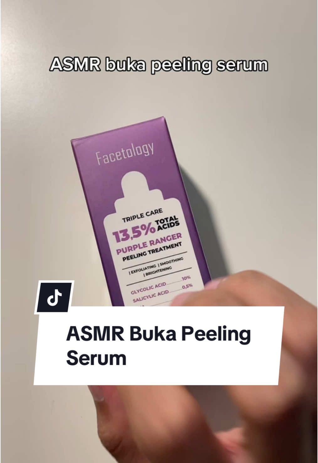 Faceties udah cobain serum ini belum?  #Facetology #asmr #peelingserum #skincare 