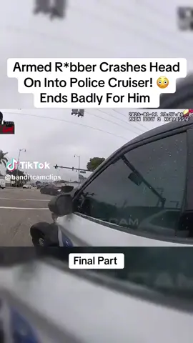#armed #robber crashed head onto police cruiser - goes to prison what state do you think this was in? Comment below. #policeofficer #bodycampolice #fyp #collisionrepair #crash #truck #crazy 