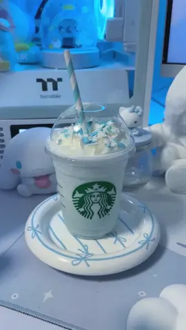 スタバのメラメーラフラペチーノ☁️🫧 #スタバ #スターバックス #starbucks #メラメーラフラペチーノ #青いフラペチーノ #kawaiiroom #kawaiiworld #kawaiiaesthetic #pcsetup #pcsetup #kawaiiasmr #japanesefood 