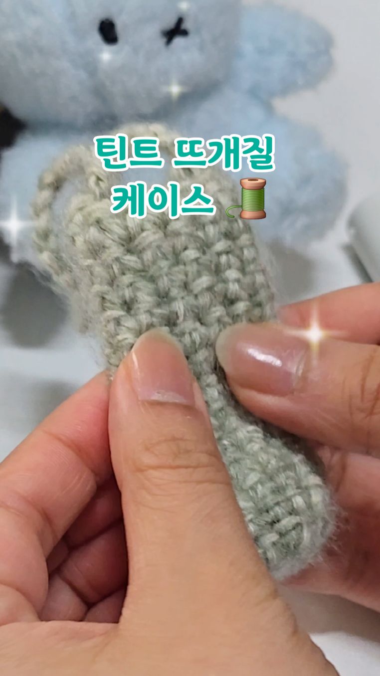 틴트 뜨개질 케이스..🧵 넘나 귀엽죠..✨️ 친구가 떠서 선물해줬는데 너무 귀여워서 아찔..🫧 #틴트 #틴트꾸미기 #틴트케이스 #tintcase #tint