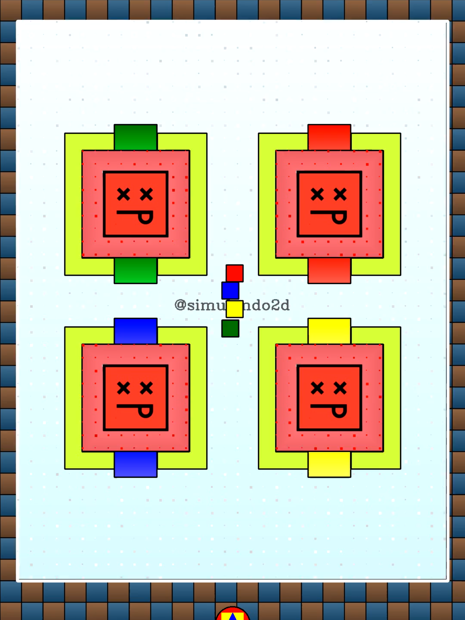 Square Race - Death Match 🟦🟥🟨🟩 #squarerace #corridadequadrados #carreracuadrada #squareracegame #corridadequadrado #racingsquares #racingsquare #bouncingsquare #quadrados