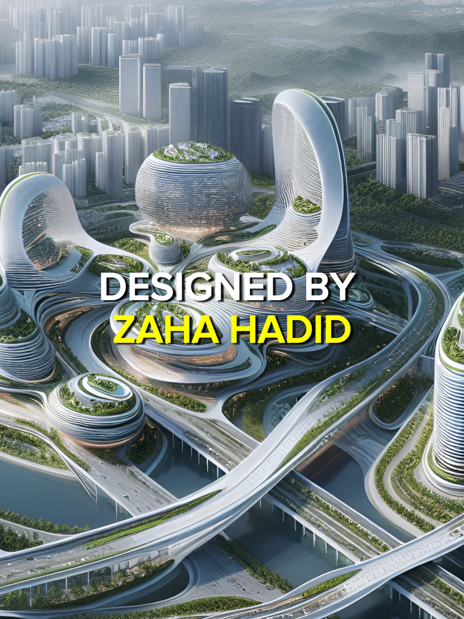 Can you imagine how a city designed by Zaha Hadid would look? #exteriordesign #exterior #architecturestudent #architecturelovers #architecturestudentlife #architect #architecture #architecturedesign #usa #interiordesign #design #pritzker #london #newyork #zahahadid #zahahadidbuilding #modernarchitecture #modernbuilding #futurstic