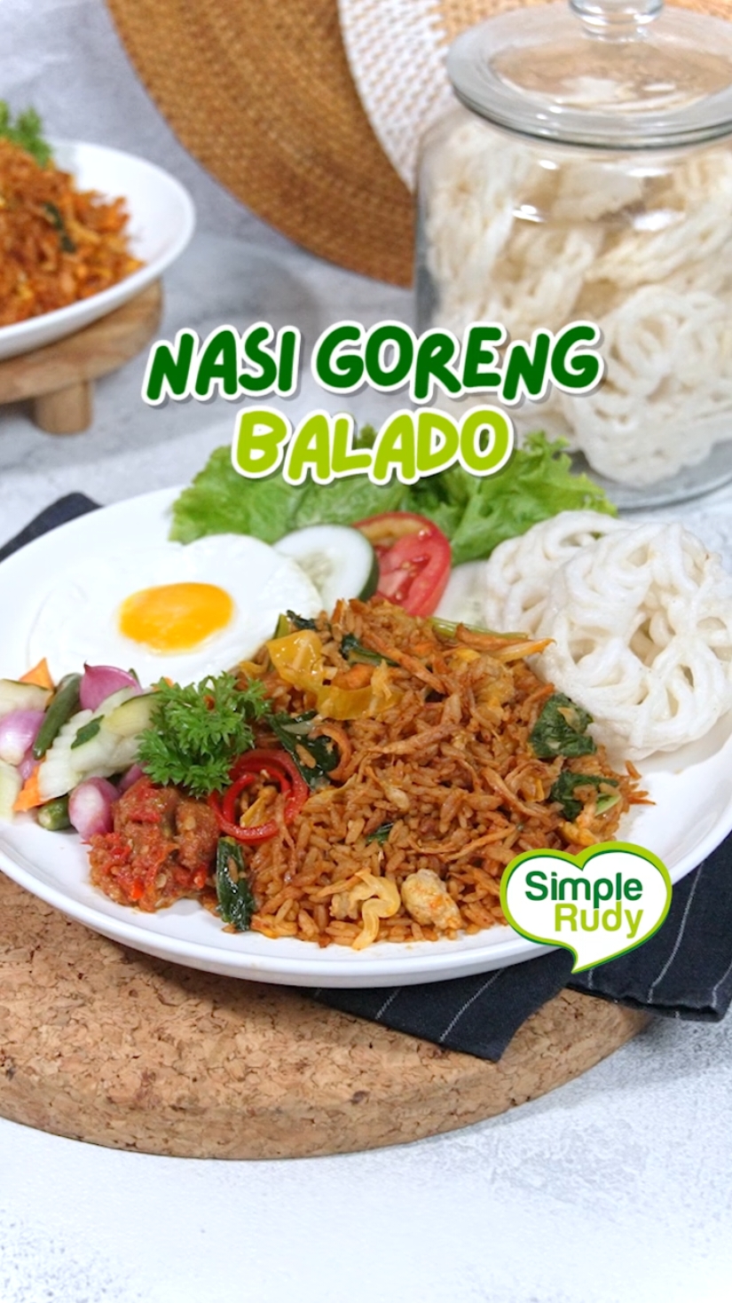 [RESEPNYA ADA DI AKHIR VIDEO YA GAES] Spesial buat kalian yang waktunya mepet, resep nasgor praktis ini bisa jadi andalan pas kalian lagi kepepet 🤩😚 #simplerudy #resepnasigoreng #nasigorengbalado #nasigorengpraktis #nasigorengsimple #idemasakan #fyp #viral #trending 