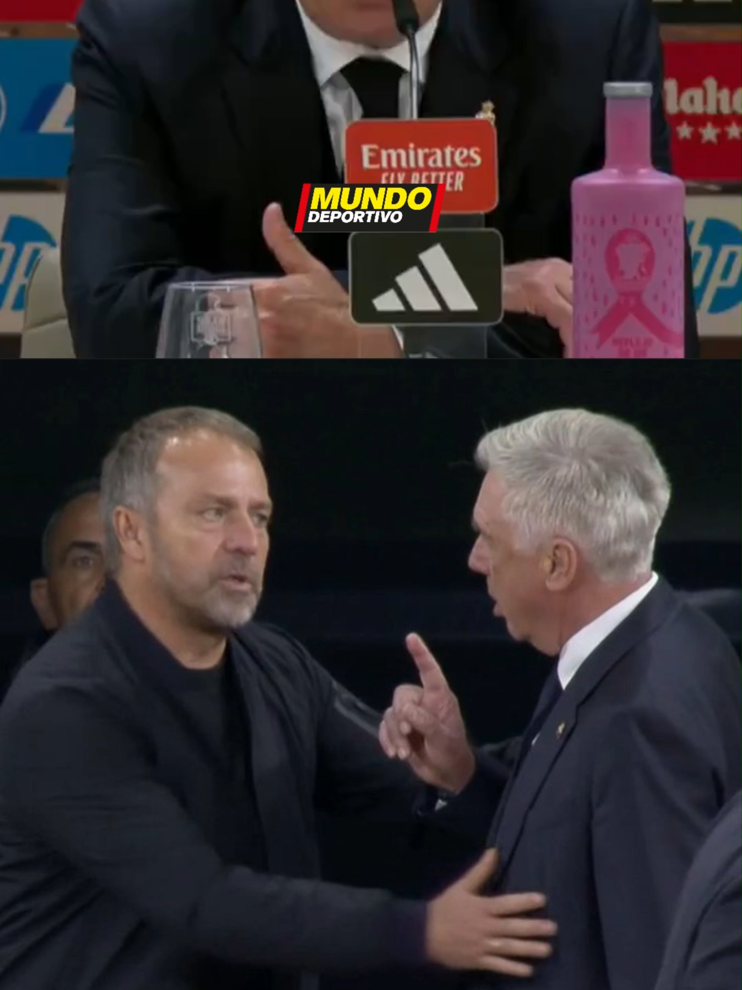 ⚠️ El enfado de Ancelotti con el asistente de Hansi Flick en el Clásico entre Real Madrid y Barça #ancelotti #flick #fcbarcelona #barcelona #barca #barça #realmadrid #ElClasico