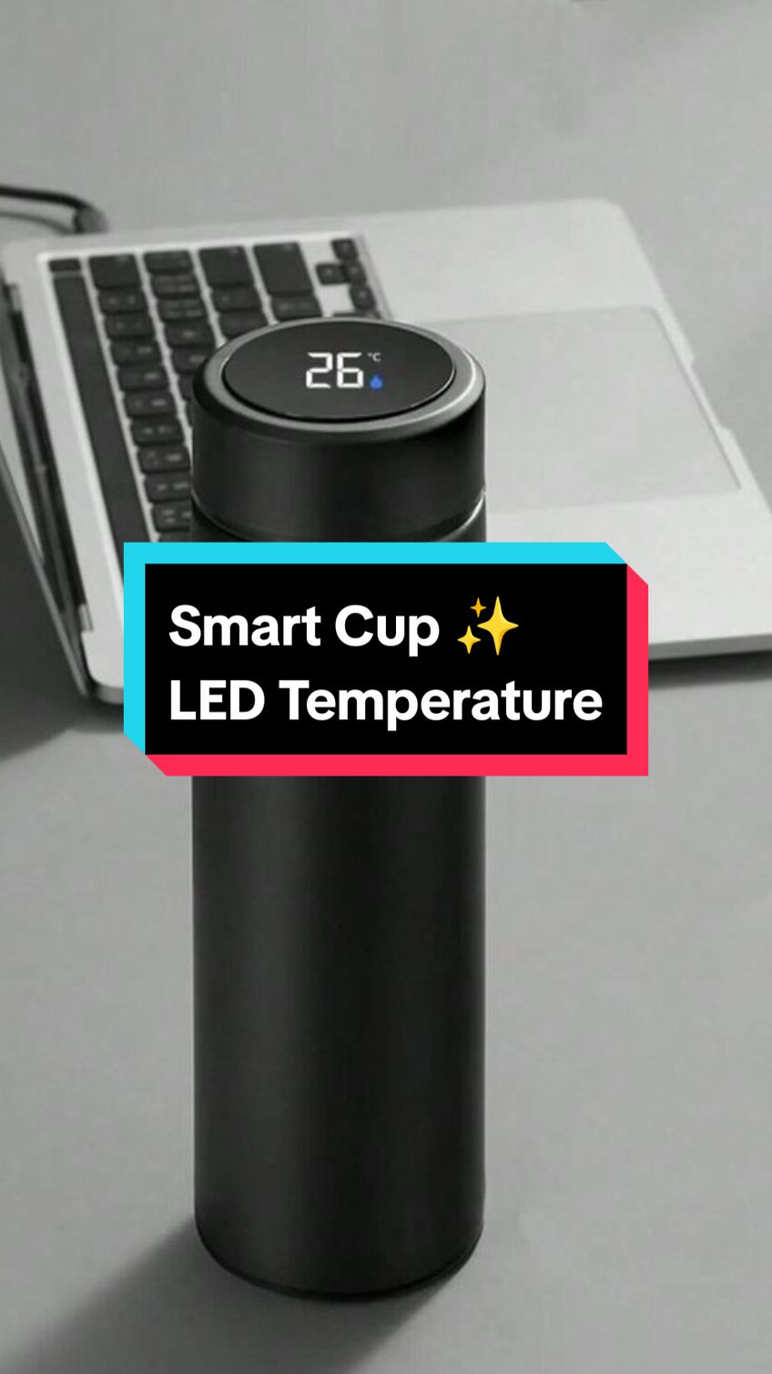 Smart Cup LED Temperature, praktis dibawa kemana pun serta mampu menjaga suhu tidak berubah dengan adanya tampilan indikator led #tumbler #smartcup #botolminum #bottle #promo #fyp #viral 