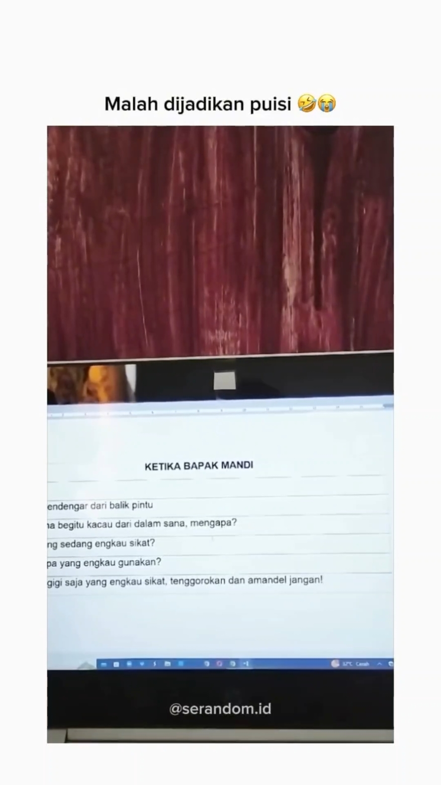 Ketika bapak mandi #CapCut #laguviral #puisi #puisikata #musikviral #bapakbapak 