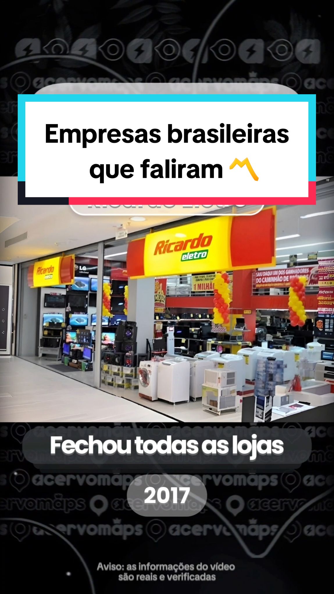 Empresas brasileiras que faliram para sempre. #fy #faliu #saraiva #ricardoeletro #falencia #empresas 