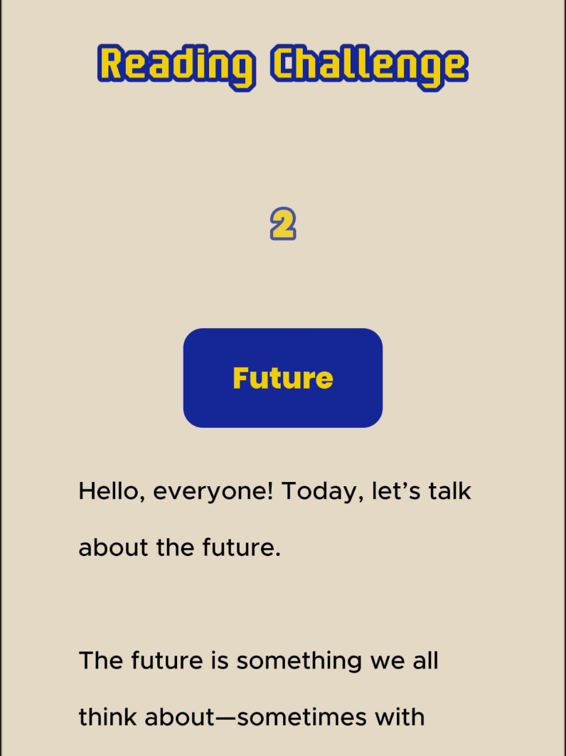 Future ( Reading Challenge )  . . #LearnOnTikTok #practiceenglish #readingchallenge #speakenglish #reading #learnenglish 