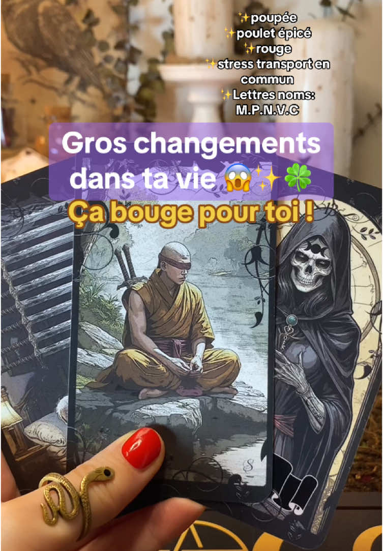 🔮Tirage Tarots : de gros changements dans ta vie 🍀✨ #cartomancievoyance #tarot #tiragedecarte 