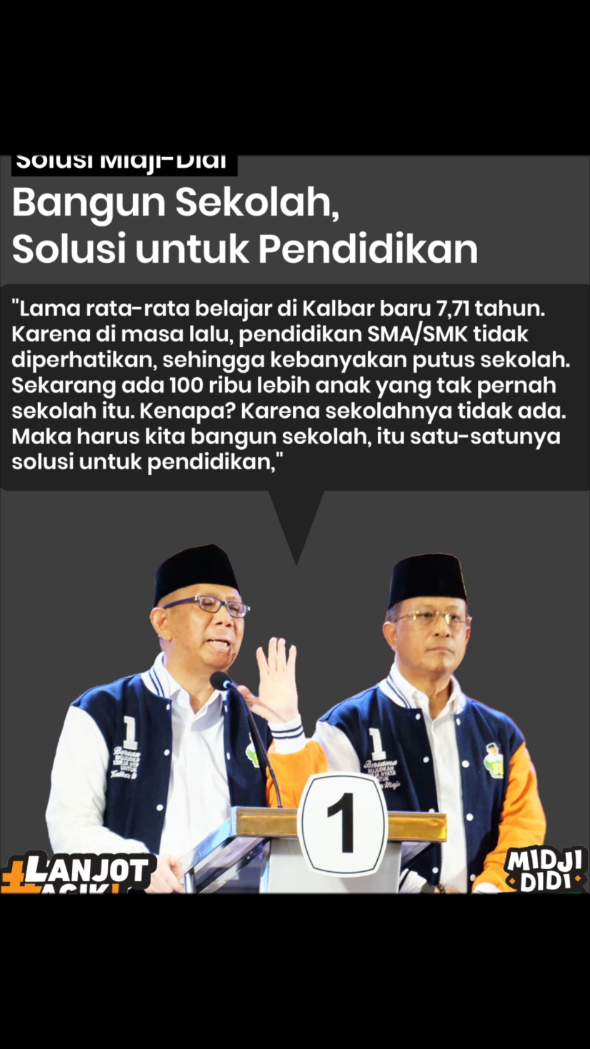 optimis pemerataan sekolah dan pendidikan gratis sebagai solusi peningkatan ipm kalbar. #midji #kalbarsemakinmaju #lanjotagik #midjididi #pontianak #kalbar #fyp #tiktokviral 