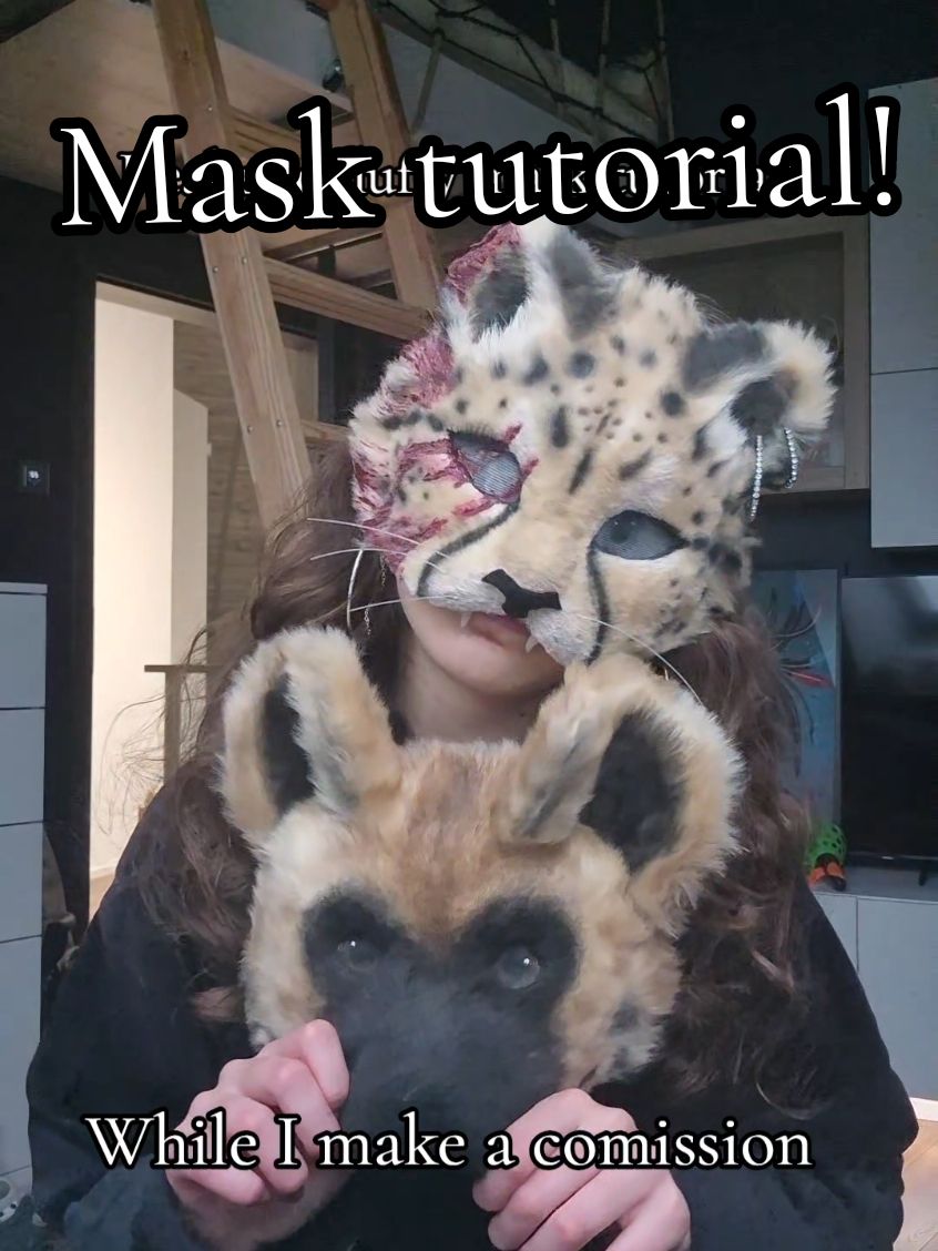 Since yall asked here is a mask tutorial!  Comissioner: @Angel <3 (Tags: #cheetah_therian #cheetahtherian #sheeptherian🐑🌱 #therianthropy #therian #therians #theriansoftiktok #otherkin #quadrobics #quads #quadrobicsjump #theriansoftiktok #fyp #theriansafeplace #theriansarevalid #therianmask #sheeptherian #furry 