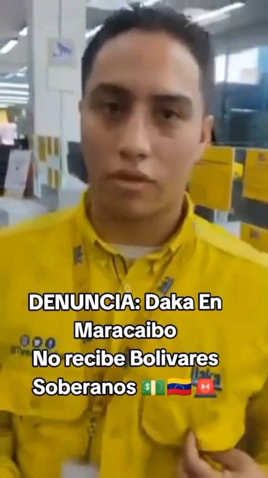 Ciudadano en Maracaibo, estado Zulia denunció que la tiendas @TIENDAS DAKA  ubicada en la Circunvalacion 1 de la entidad no quiso recibir su pago en bolívares 