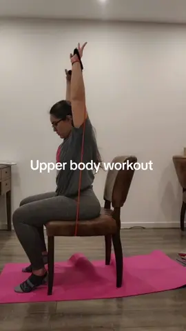 Upper body workout with resistance band. #upperbodyworkout #resistancebands #beginnerworkout 
