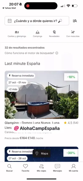 Aprovecha las ofertas last minute de @AlohaCamp España y escapate este puente.  Dare de alta con mi link y ademas tendrás 20€ de descuento.  https://alohacamp.com/es/r/misamoresyyoaf Código midamoresyyoaf #escapadapuente #lastminute #relax #desconexion #siempreconmisamores❤️ 