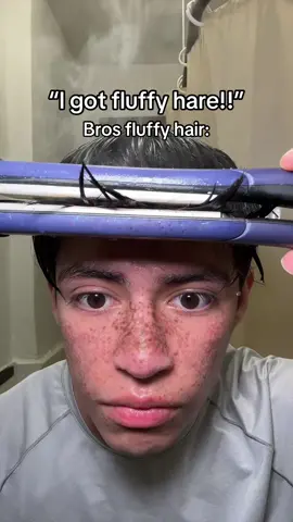 Who’s gonna tell him? 😂 #hair #haircut #hairstyle #looks #looksmax #GlowUp #fluffyhair 