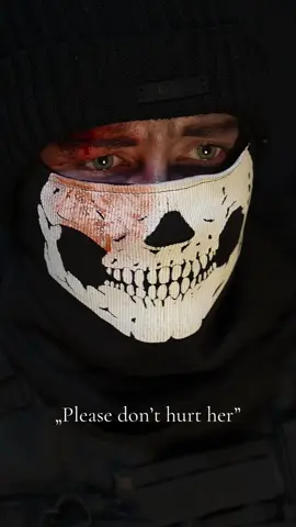 Pov: Whiskey lost his only reason to live. ⚠️Fake blood, fake situation, fake wound⚠️ inspo: @Ghosties #MDNI #cod #maskedmen #cosplayer #ghost #callofduty #simonriley #masktok #pov 