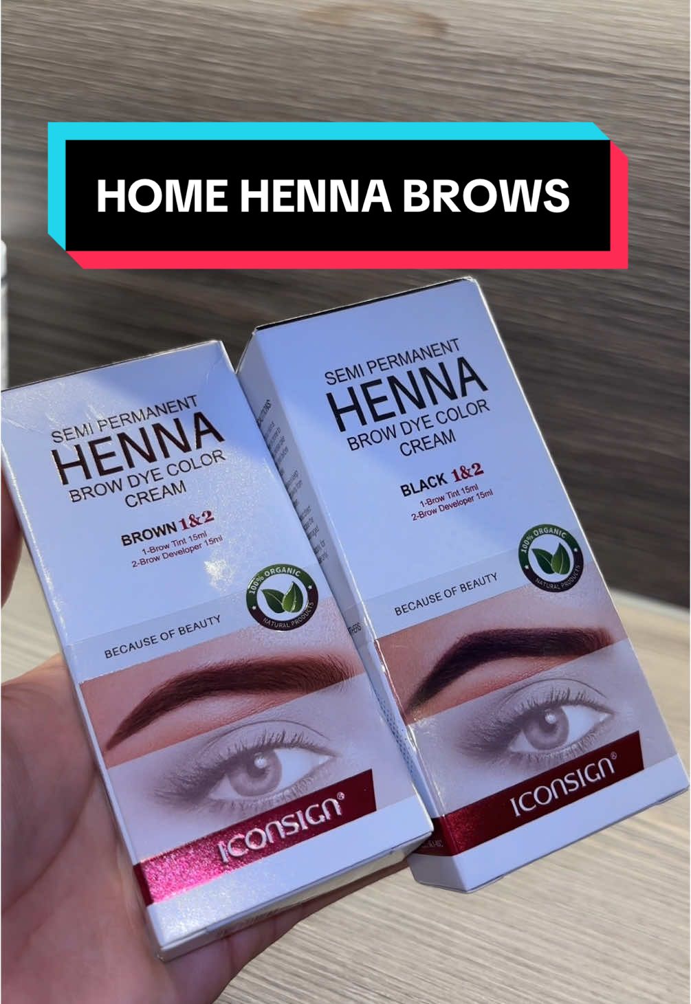 The darker colour works much better with my hair & skin tone!! These henna tints are AMAZING 😍!!!!!!!!!! #fyp #beauty #brows #henna #hennabrows #eyebrows #eyebrowtutorial 